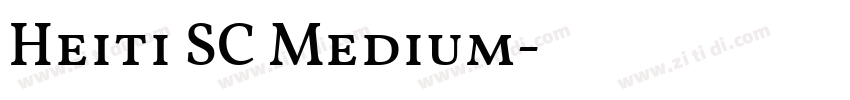 Heiti SC Medium字体转换